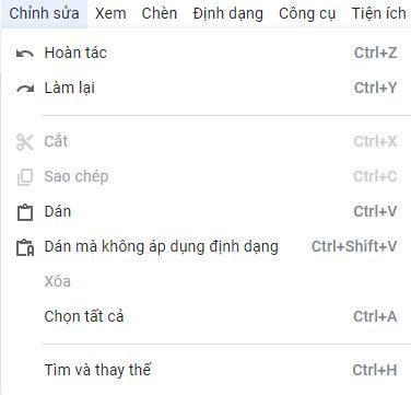 Các tính năng soạn thảo văn bản trên Google Docs 2